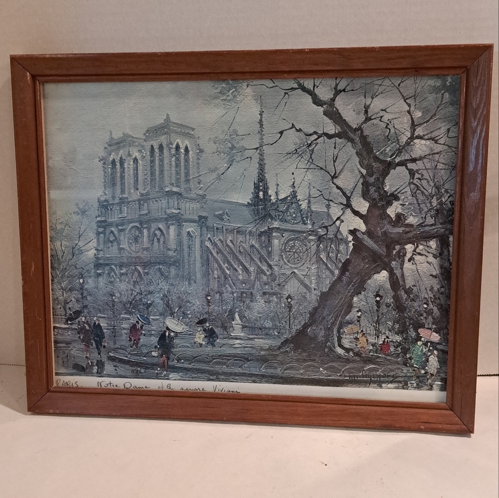 Maurice Legendre Cathedral Notre Dame Vivani Square Framed Art Print
